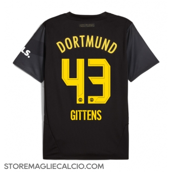 Borussia Dortmund Jamie Bynoe-Gittens #43 Maglia Gara Trasferta Repliche 2024-25 Maniche Corte